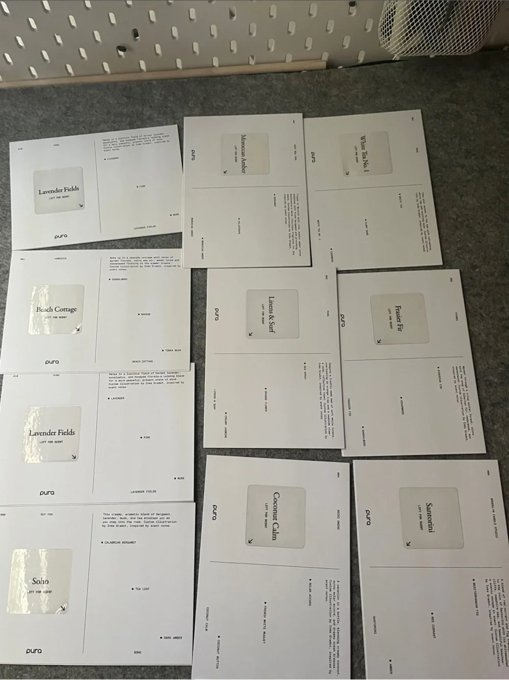 Pura scented cards and envelopes set of 10